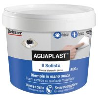 Stucco bianco AGUAPLAST IL SOLISTA ultra leggero in pasta 800 ml