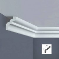 Cornice in polistirolo bovelacci per soffitto I785 7x8 cm lunghezza ml.2