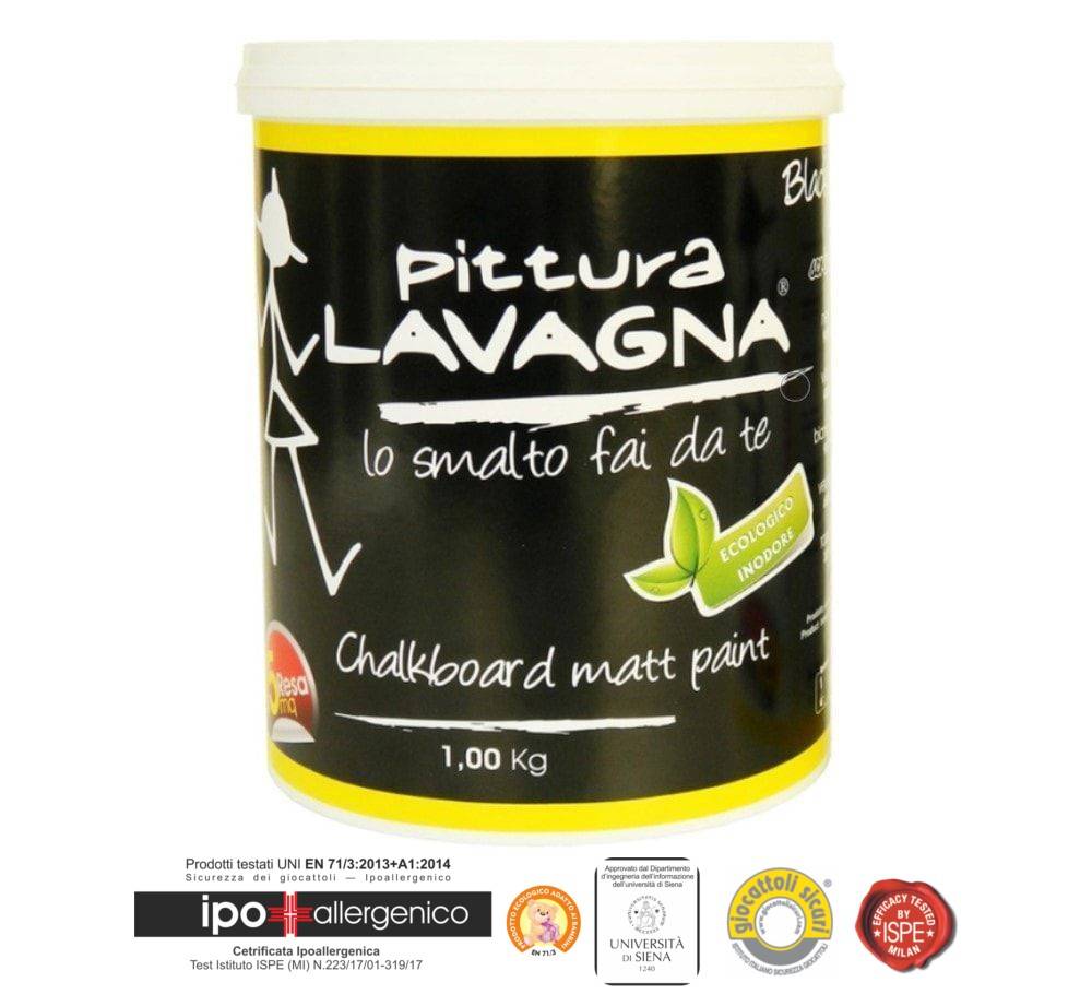 Pittura lavagna l'originale - formato 0.6 kg - colore nero