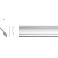 Sguscio in gesso colore bianco dimensioni 5,5 x 5,5 x 150 cm Toscan Stucchi Linea Gesso Art. 2035