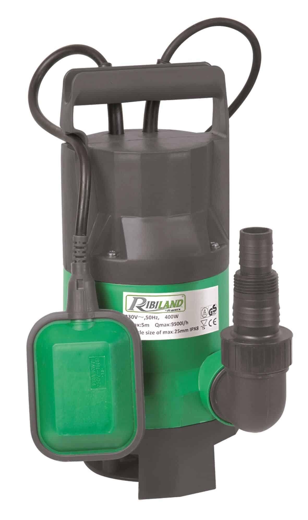 RIBIMEX - Pompa sommersa acque pulite 400 W con galleggiante incorporato