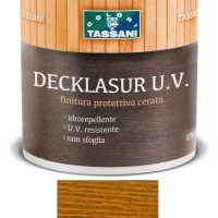 Finitura protettiva cerata a solvente TASSANI DECKLASUR per legno antigoccia con protezione ai raggi UV - NOCE ESOTICO