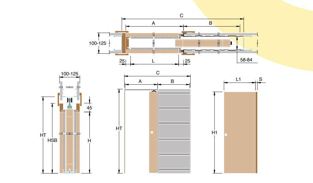 Controtelaio Porta Scorrevole per Cartongesso 80x210 sp. 10 cm -  Iperceramica