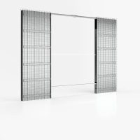 Controtelaio porta scorrevole doppia anta per intonaco luce passaggio 160x210 cm parete 90 mm ermetika evolution