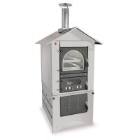 Forno a legna da esterno in acciaio inox cottura indiretta Clementi Master