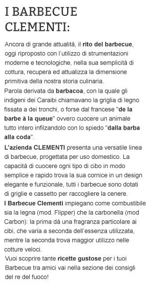 Barbecue a legna da esterno con ruote in acciaio corten griglia 45x50 cm Clementi  Flipper